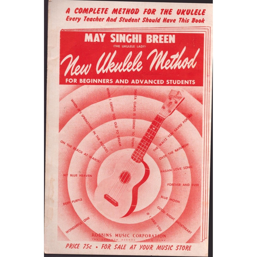 Vintage 1950 Islander Uke Self-Teaching Method May Singhi Breen Ukulele Book - Picture 2 of 3